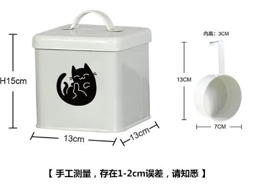 Metal pet food storage