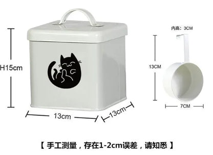 Metal pet food storage