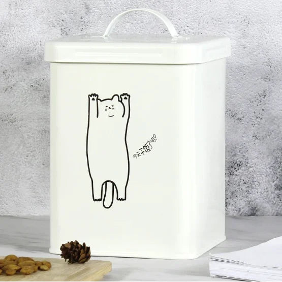 Metal pet food storage