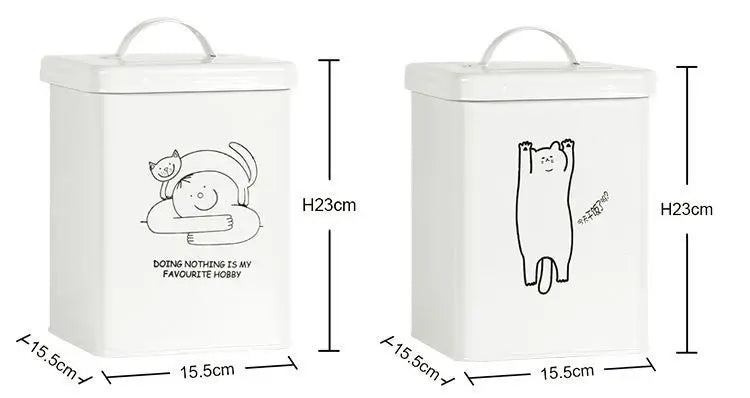 Metal pet food storage