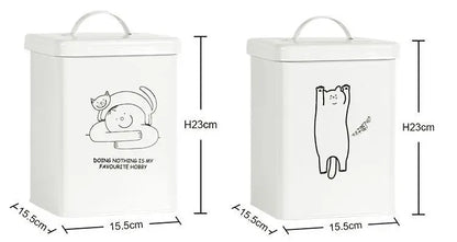 Metal pet food storage