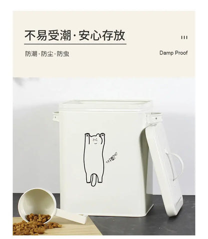 Metal pet food storage