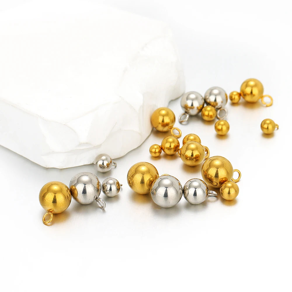 Stainless Steel Solid Ball Pendants