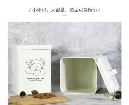 Metal pet food storage