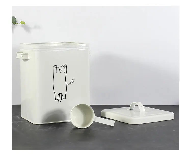 Metal pet food storage