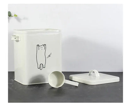 Metal pet food storage