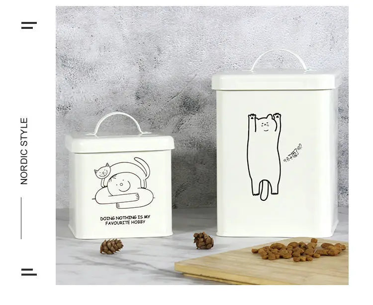 Metal pet food storage