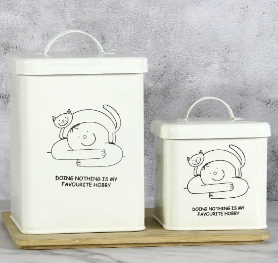 Metal pet food storage