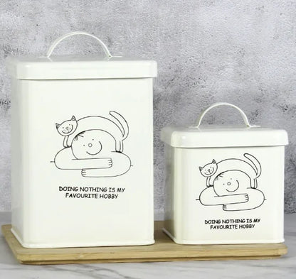 Metal pet food storage