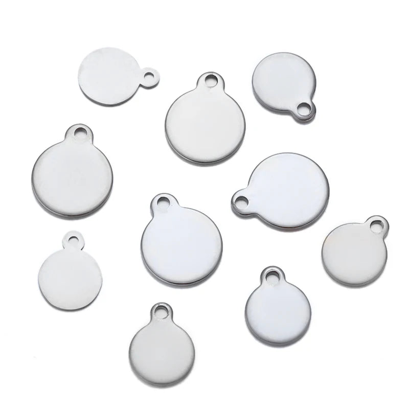 Round Blank Tag Pendant