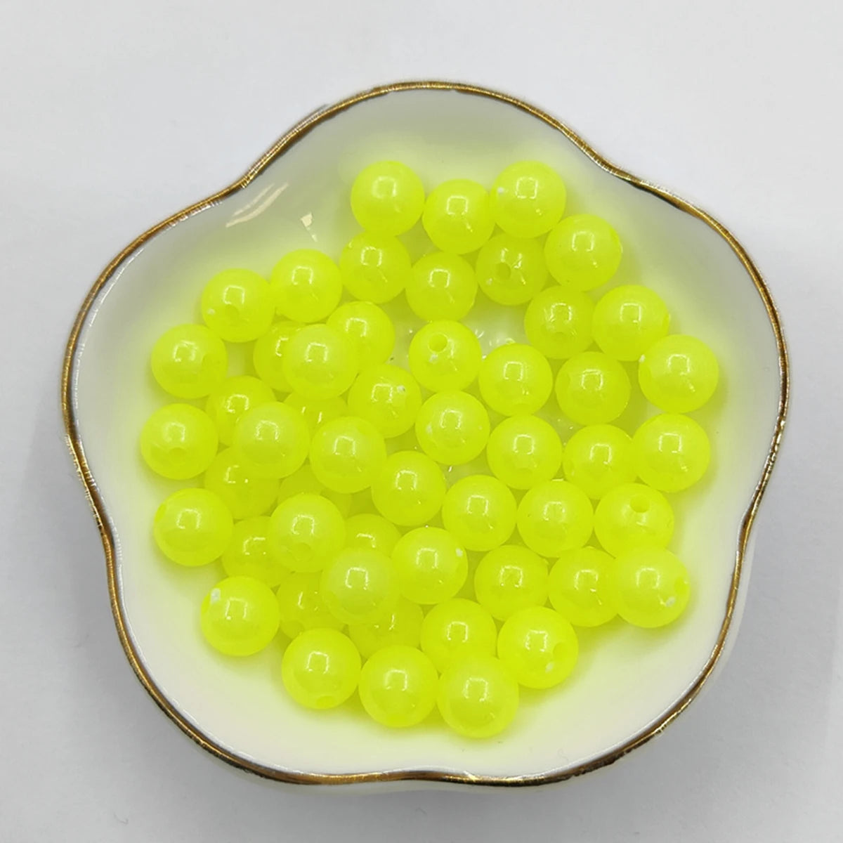Round Luminous Beads for Necklac