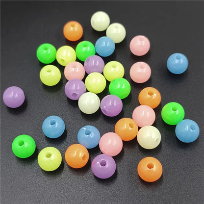 Round Luminous Beads for Necklac