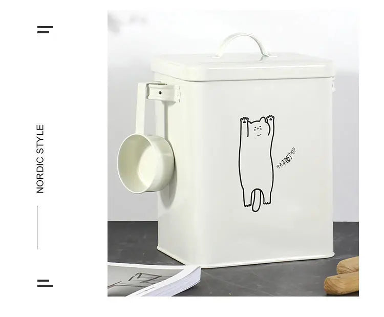 Metal pet food storage