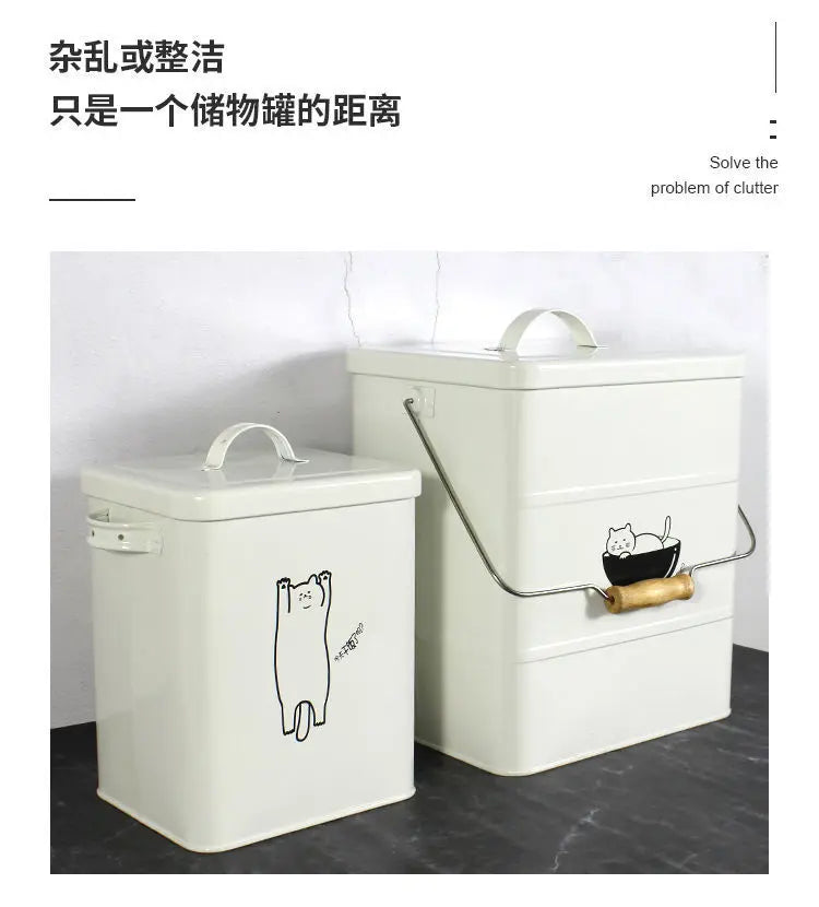 Metal pet food storage