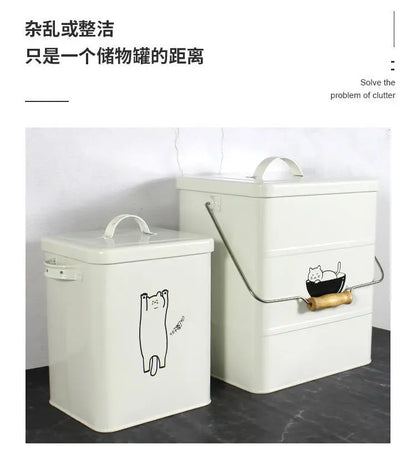 Metal pet food storage