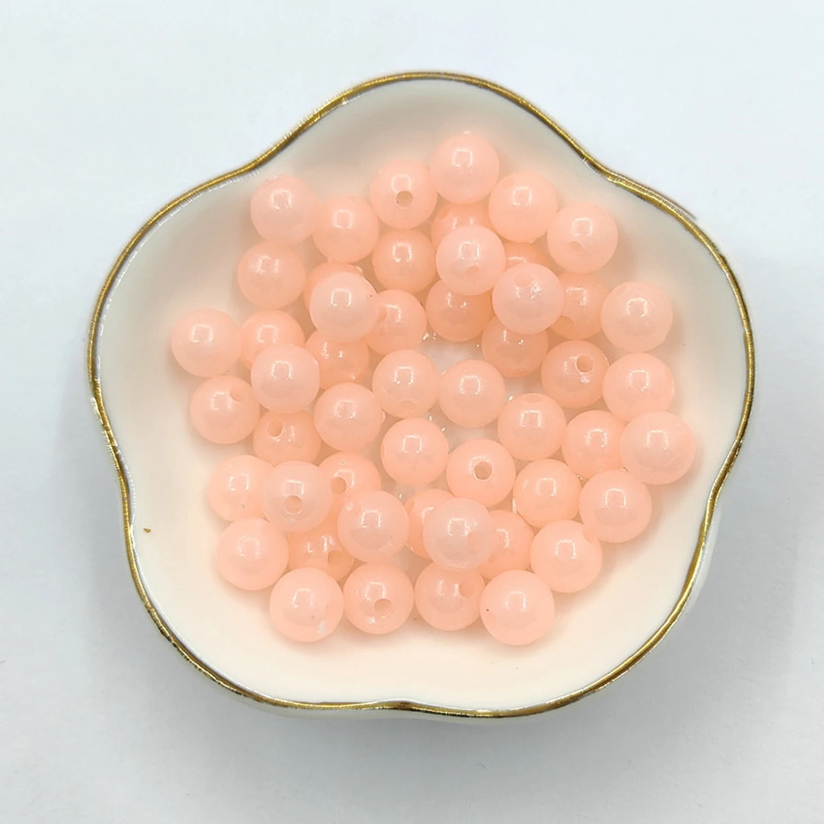 Round Luminous Beads for Necklac
