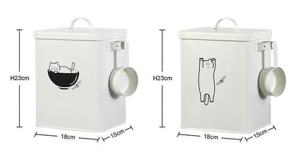 Metal pet food storage