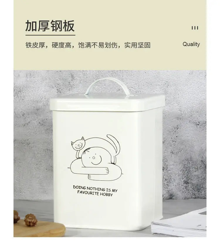 Metal pet food storage