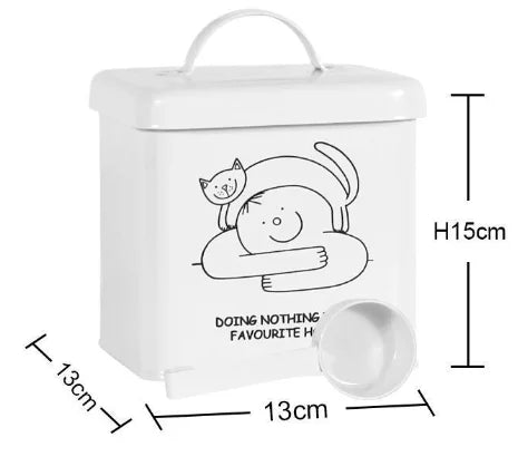 Metal pet food storage