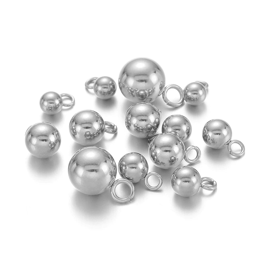 Stainless Steel Solid Ball Pendants
