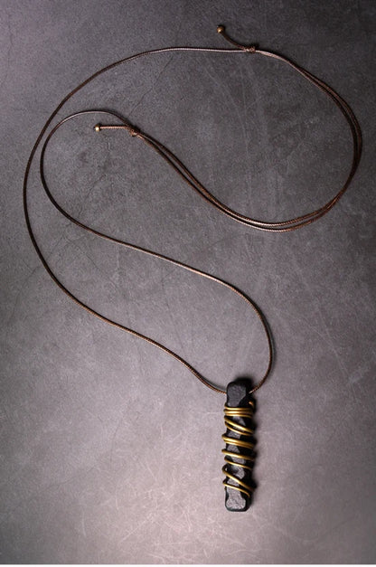 Ebony Wood Pendant Male