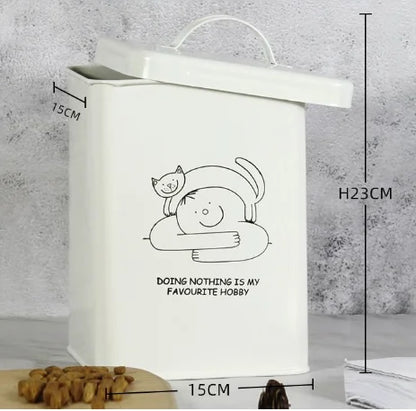 Metal pet food storage