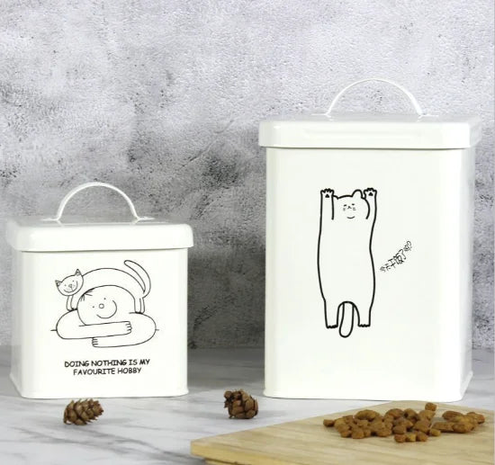 Metal pet food storage