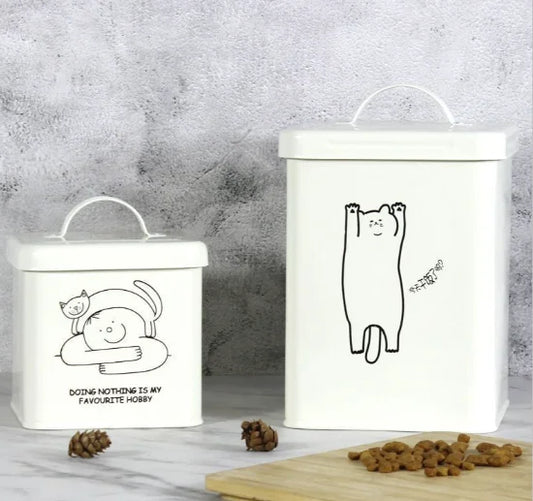 Metal pet food storage