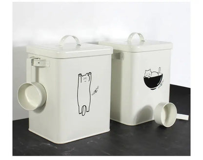 Metal pet food storage
